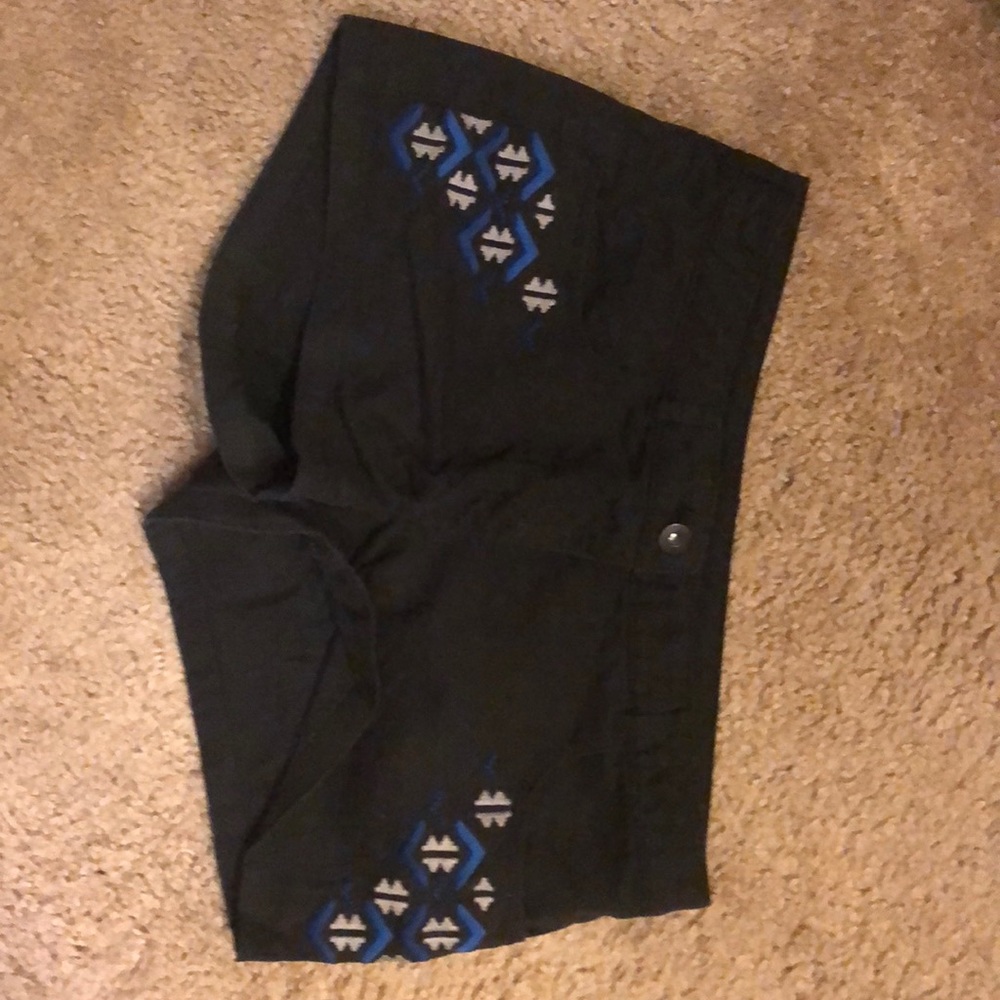 Black jean shorts